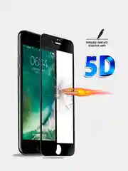 Защитное стекло 5D для iPhone 6/6s, черное, премиум