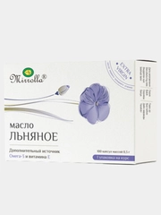 Масло Льняное Mirrolla, 100 капсул по 0,3г