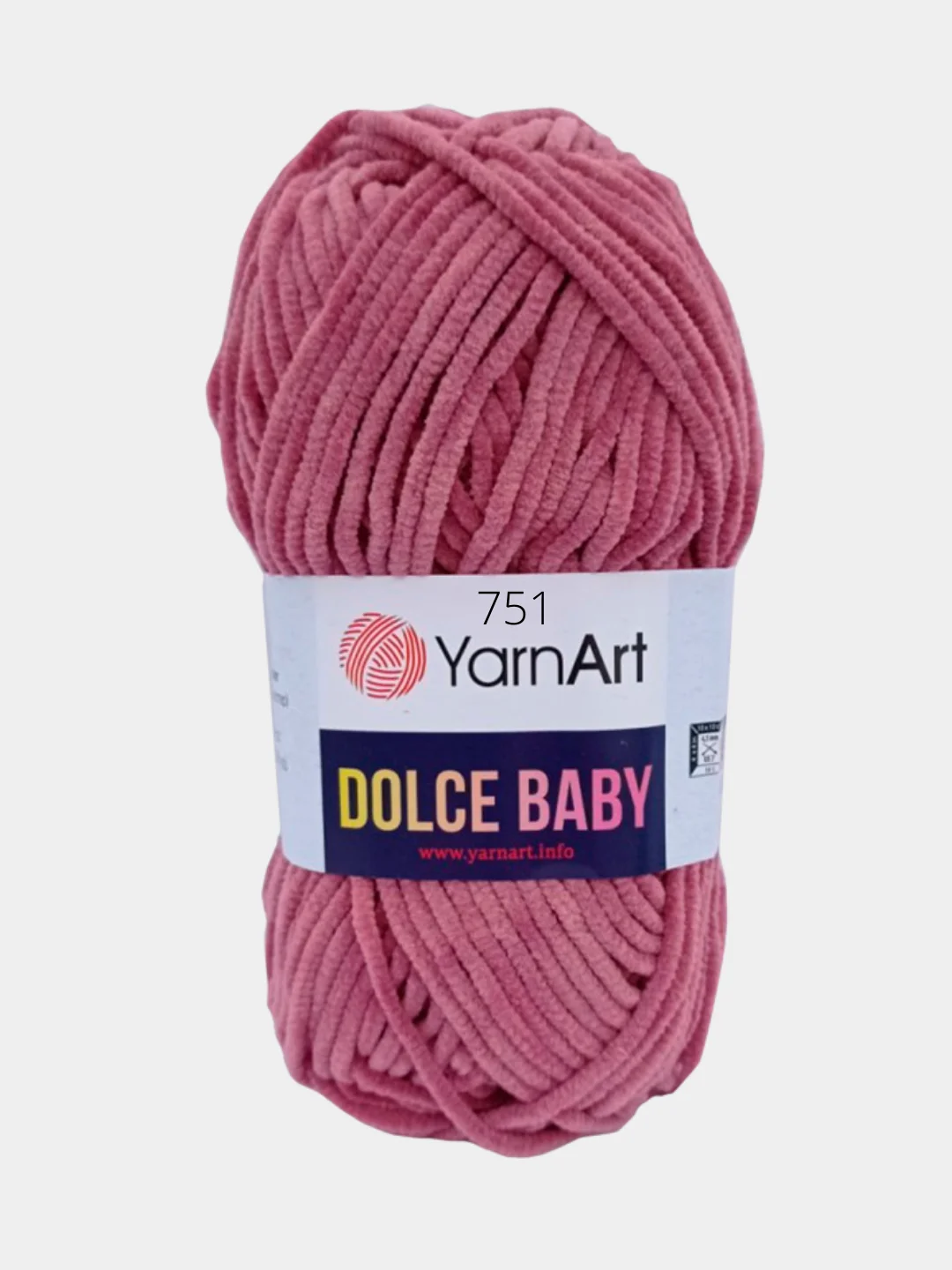 Коралловый меланж пряжа YarnArt Dolce Baby, 50 г / 85 м, 100% полиэстер