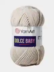 Бежевый пряжа YarnArt Dolce Baby, 50 г / 85 м, 100% полиэстер
