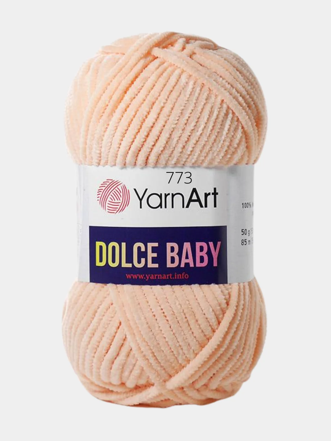 Бежевый меланж пряжа YarnArt Dolce Baby, 50 г / 85 м, 100% полиэстер