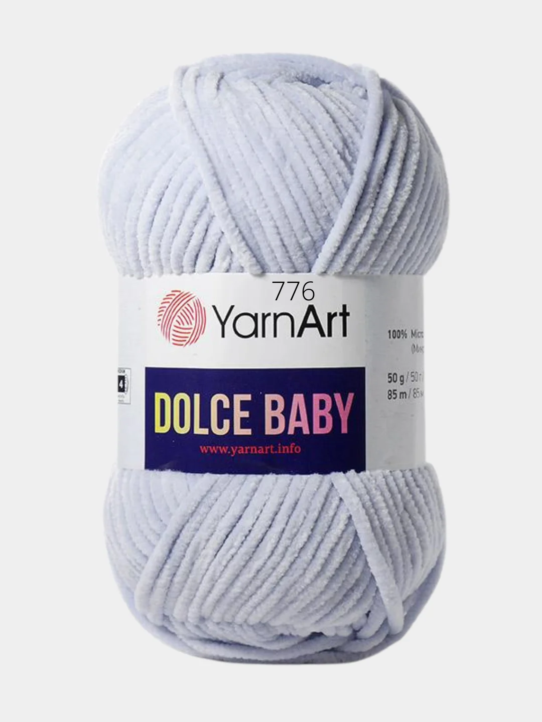 Серебряный пряжа YarnArt Dolce Baby, 50 г / 85 м, 100% полиэстер