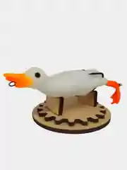 Белый приманка Crazy Duck, 80 мм, 12 г