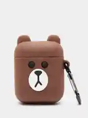 Бежевый чехол для беспроводных наушников AirPods