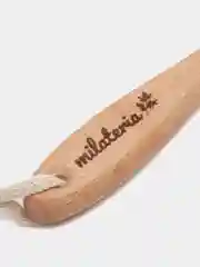 Щетка из 2 видов щетины для сухого массажа тела Milateria (натуральная щетина и кактус)