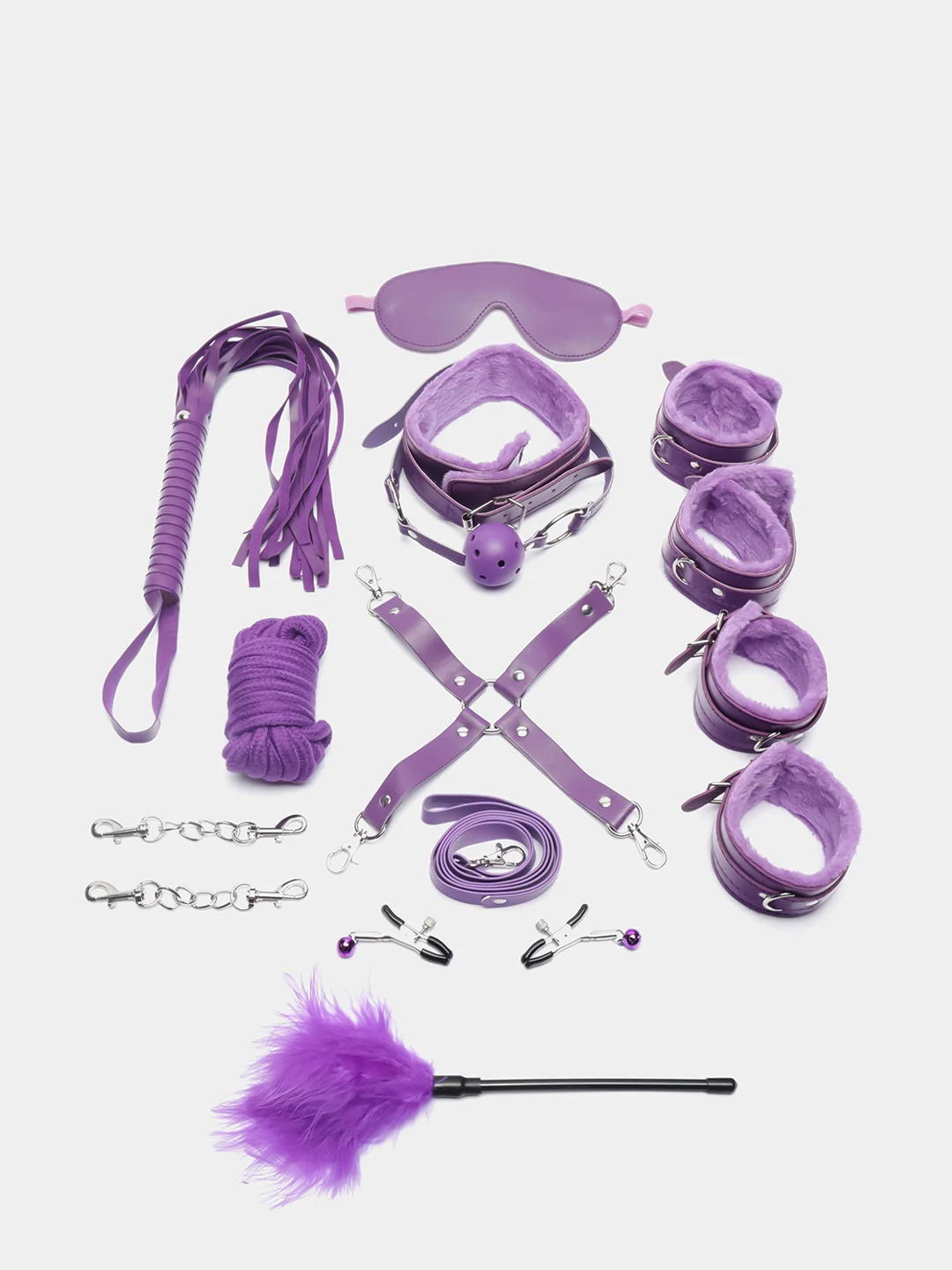 БДСМ набор, набор для влюбленных, BDSM premium ( 10 предметов )