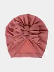 Коралловый меланж детский тюрбан с бантиком