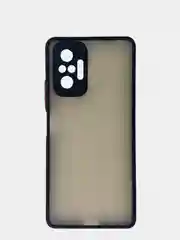 Черный чехол Xiaomi Redmi Note 10 Pro, Редми Нот 10 Про, пластиковый матовый с цветными кнопками