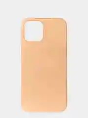 Бежевый чехол Apple iPhone 12 Mini, 12 Pro Max силиконовый с подкладом из микрофибры