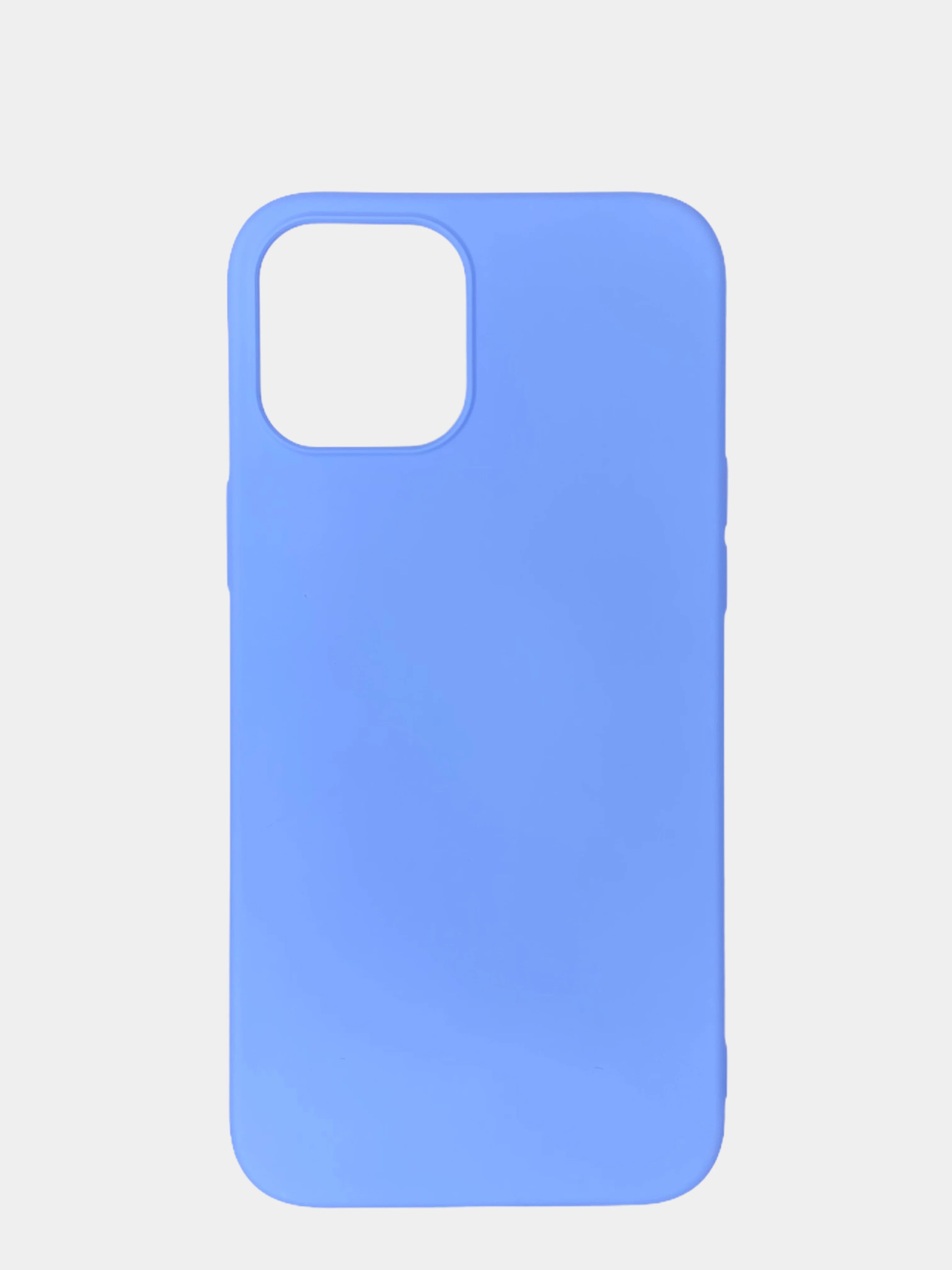 Небесно-голубой чехол Apple iPhone 12 Mini, 12 Pro Max силиконовый с подкладом из микрофибры