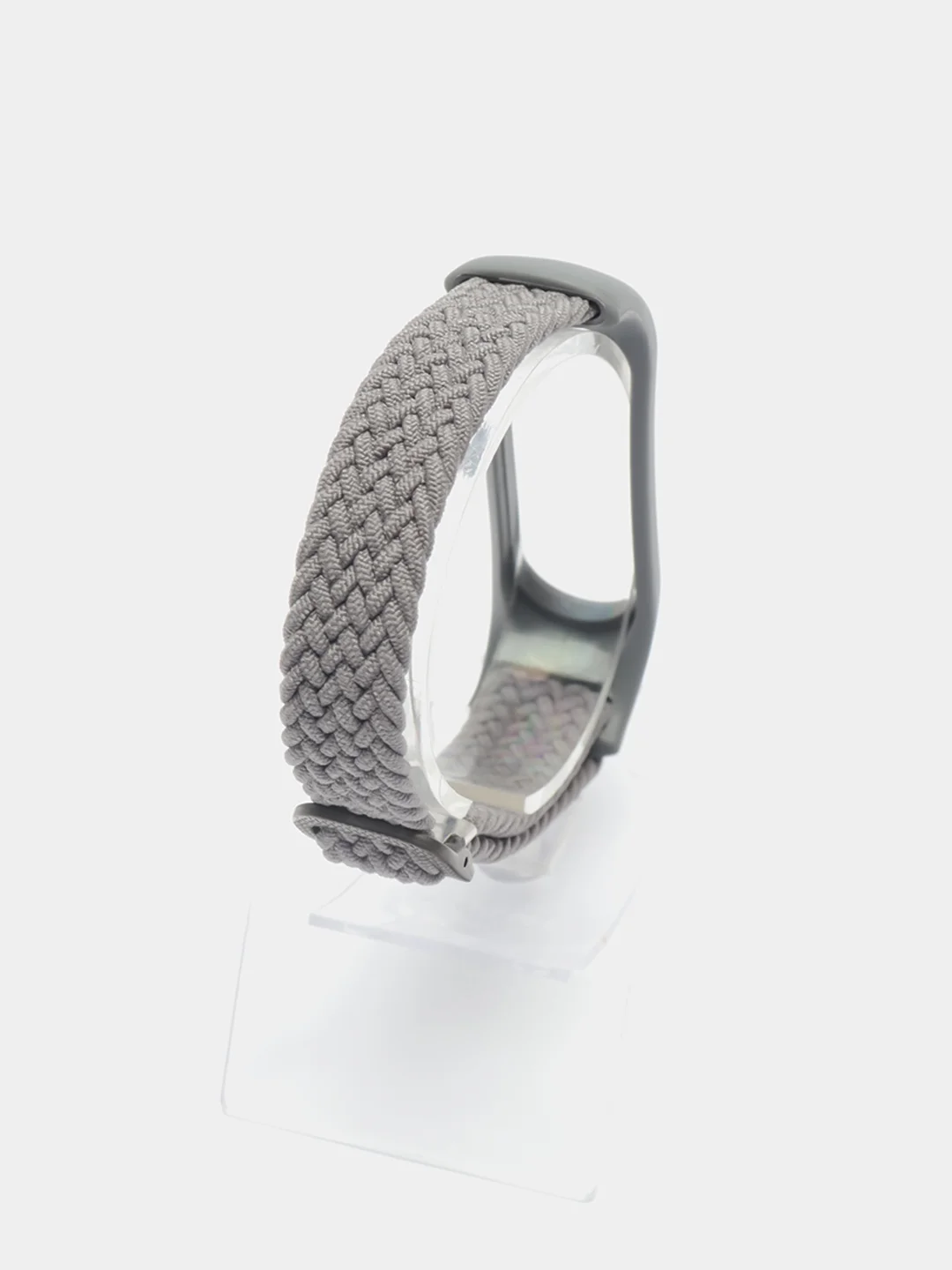 Серый плетеный нейлоновый ремешок / монобраслет с регулировкой для Xiaomi Mi Band 3, 4, 5 и 6