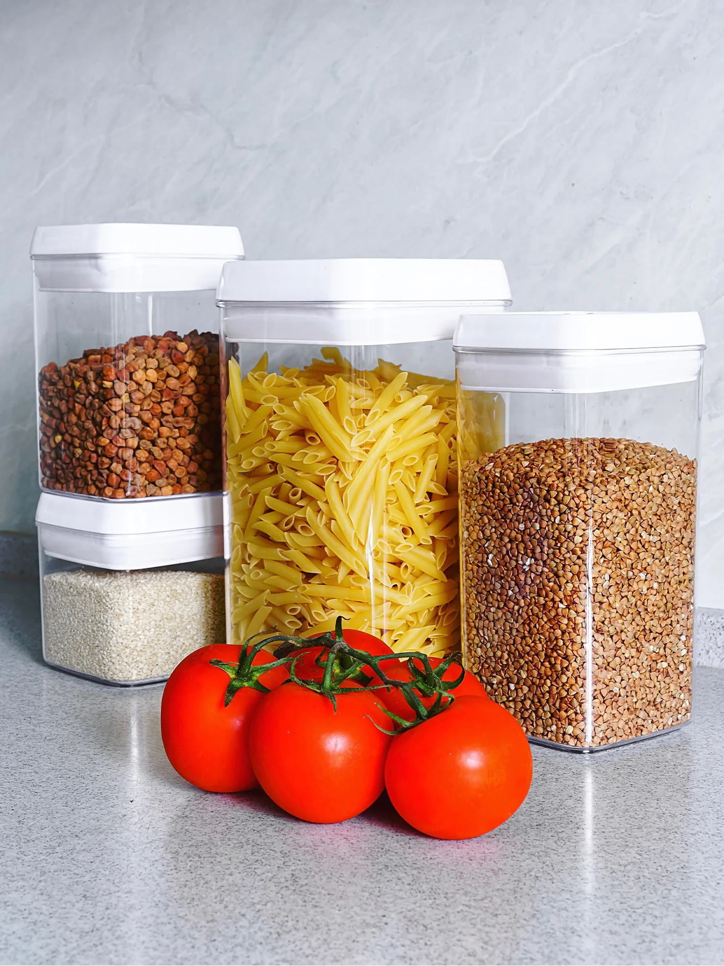 Domfort Банка для сыпучих продуктов с герметичной крышкой Blanco