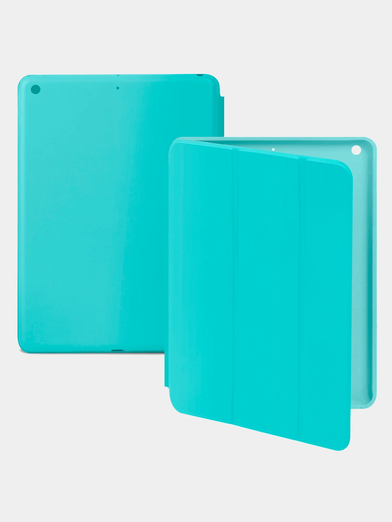 Голубой стильный чехол со шторкой для iPad