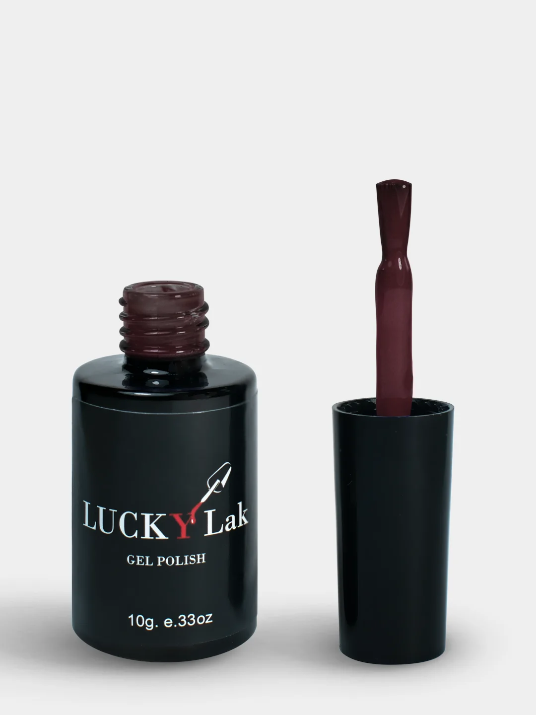 Гель лак, гель-лак для ногтей LuckyLak Edition №047, 10g темная вишня, бордовый марсала