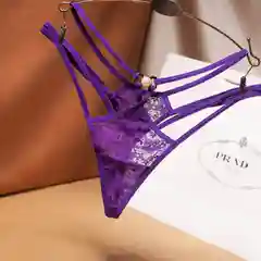 Фиолетовый эротические женские кружевные трусы стринги