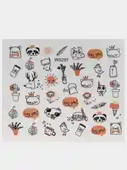 Коралловый слайдеры для дизайна ногтей Графика