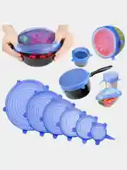 Силиконовые крышки для посуды, 6 шт