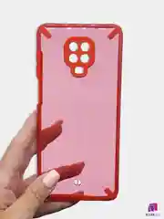 Красный чехол для Xiaomi Redmi  9S  с  блестками