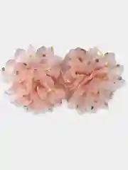 Коралловый меланж резинки для волос "Горошек"