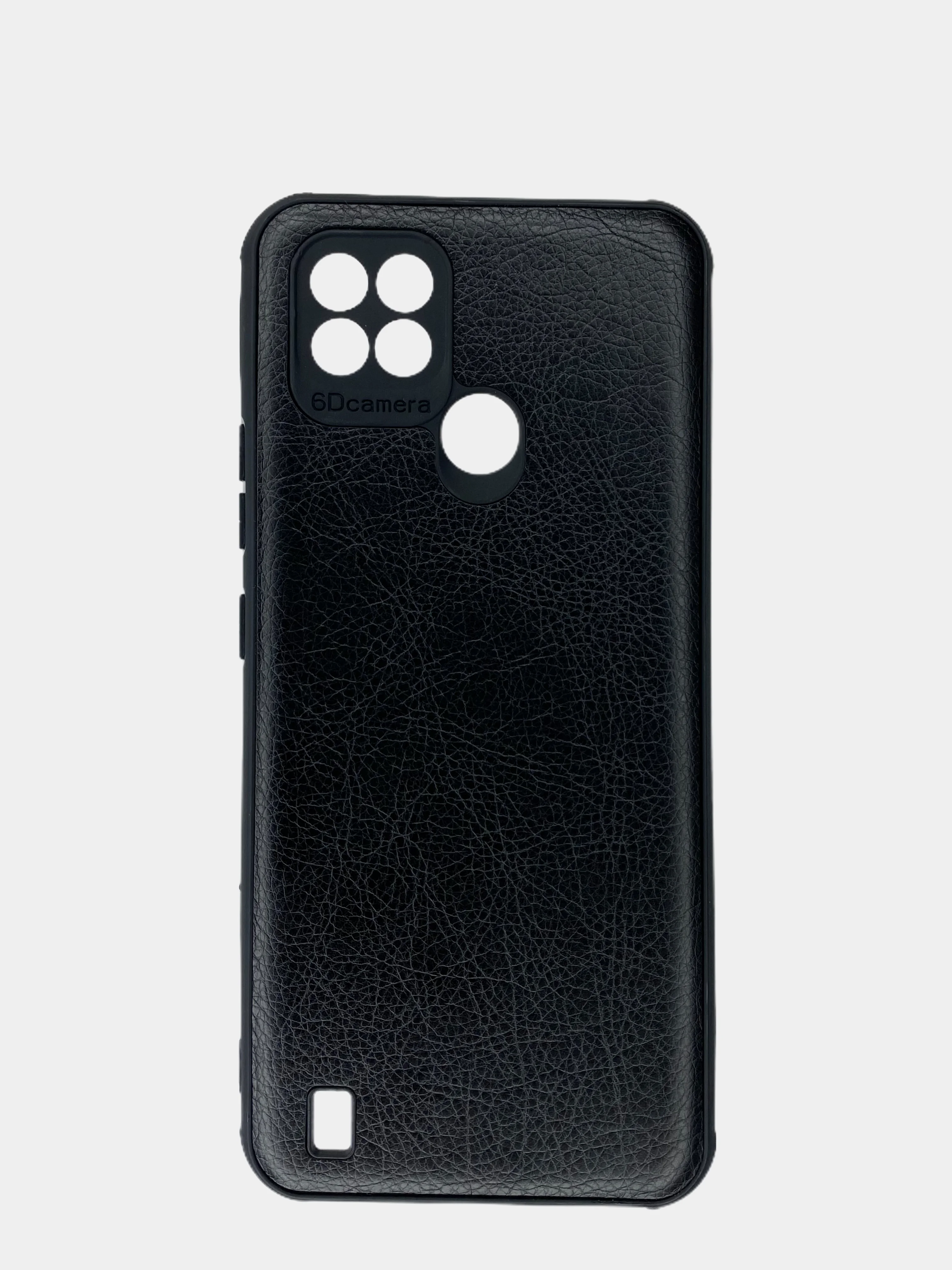 Чехол Realme C21 Реалми С21 черный силиконовый под кожу