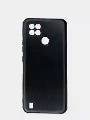 Черный чехол Realme C21 Реалми С21 черный силиконовый под кожу