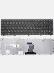 Клавиатура для ноутбука Lenovo IdeaPad B570 B590 черная с черной рамкой