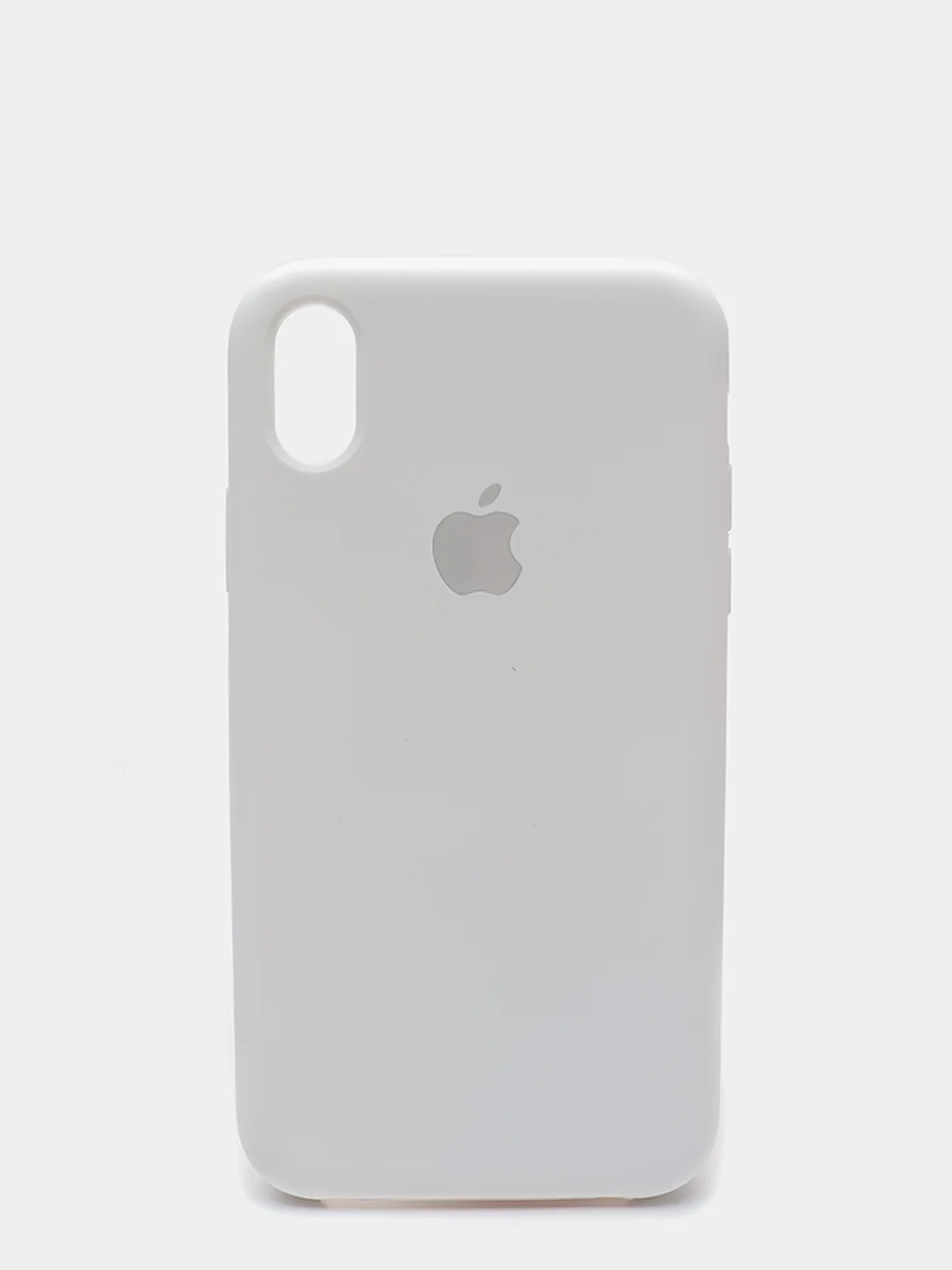 Белый чехол силиконовый для iPhone X/XS (Айфон)
