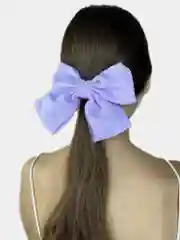 Лавандовый бант для волос на заколке