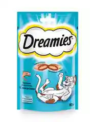 Лакомые подушечки для кошек с лососем 60 грам Dreamies