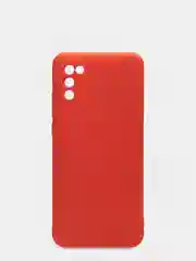 Красный чехол для Samsung A02S / A025F, силиконовый, противоударный, матовый, с бархатом внутри