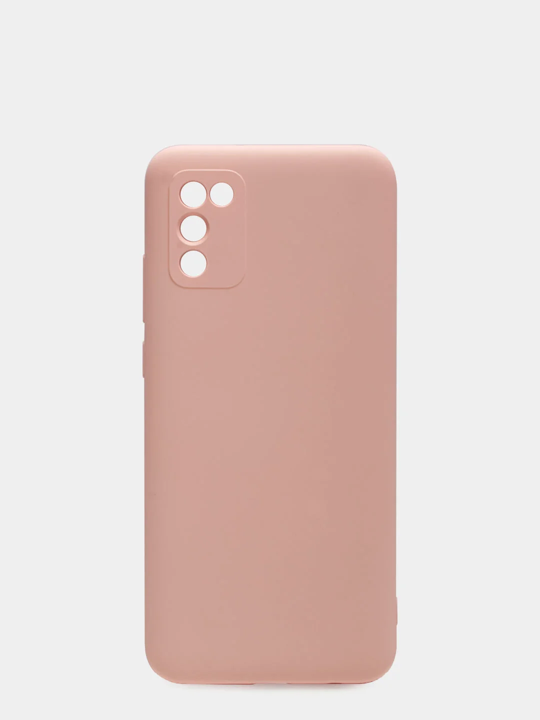 Розовый чехол для Samsung A02S / A025F, силиконовый, противоударный, матовый, с бархатом внутри