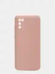 Розовый чехол для Samsung A02S / A025F, силиконовый, противоударный, матовый, с бархатом внутри