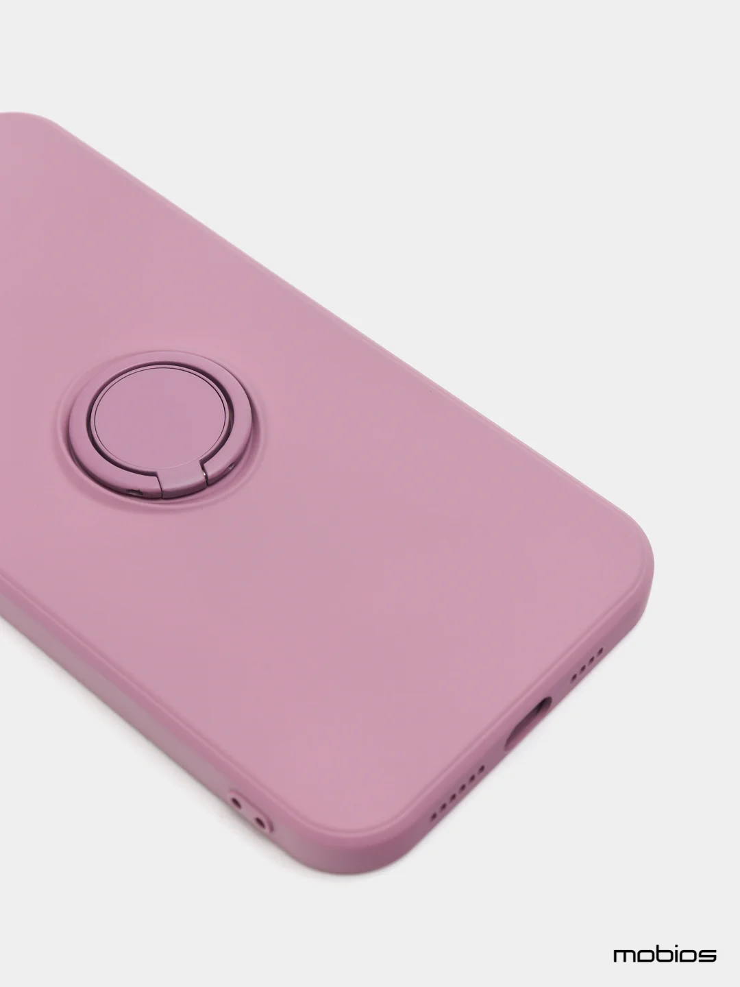 Фуксия чехол силиконовый с кольцом на iPhone X / XS  mobios