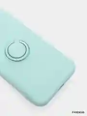 Бирюзовый чехол силиконовый с кольцом на iPhone X / XS  mobios