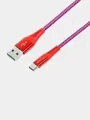 Красный кабель для зарядки и передачи данных Type-C/Micro-USB BOROFONE BU13