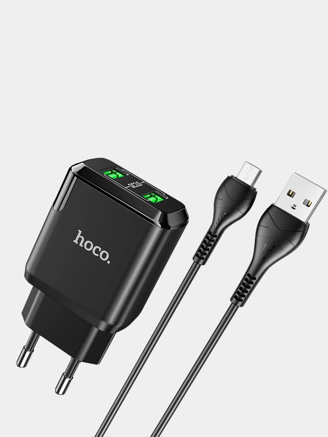 Сетевое зарядное устройство Hoco N6 +  Micro USB