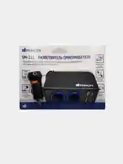 Разветвитель прикуривателя на 2 гнезда с usb 2 разъемом ParkCity SM-222