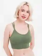 Зеленый топ спортивный женский