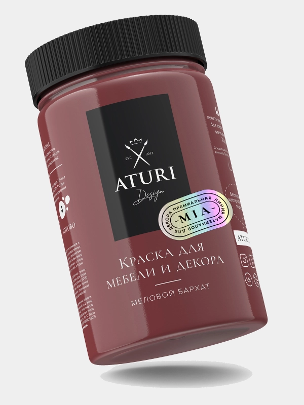Краска для мебели Mia Меловой Бархат от Aturi Design,без запаха,матовая,Терракотовый