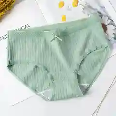 Бирюзовый женские хлопковые трусы слипы