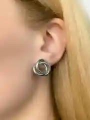 Серьги фактурные кольца