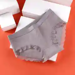 Бежевый меланж женские хлопковые трусы слипы