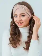 Бежевый повязка на голову