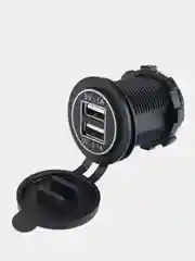 Красный usb зарядное устройство (встраиваемое), 2.1А, автомобильное