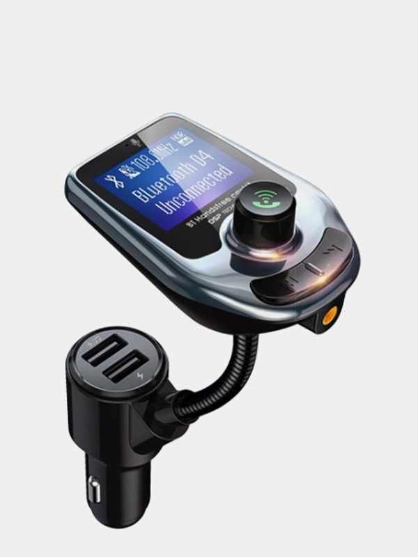 Автомобильный Bluetooth FM трансмиттер, ФМ модулятор с зарядным устройством для автомобиля