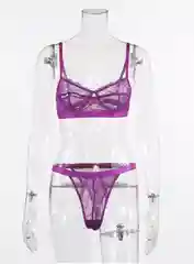 Фиолетовый комплект кружевного нижнего белья