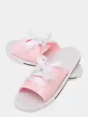 Розовый шлёпанцы на шнуровке
