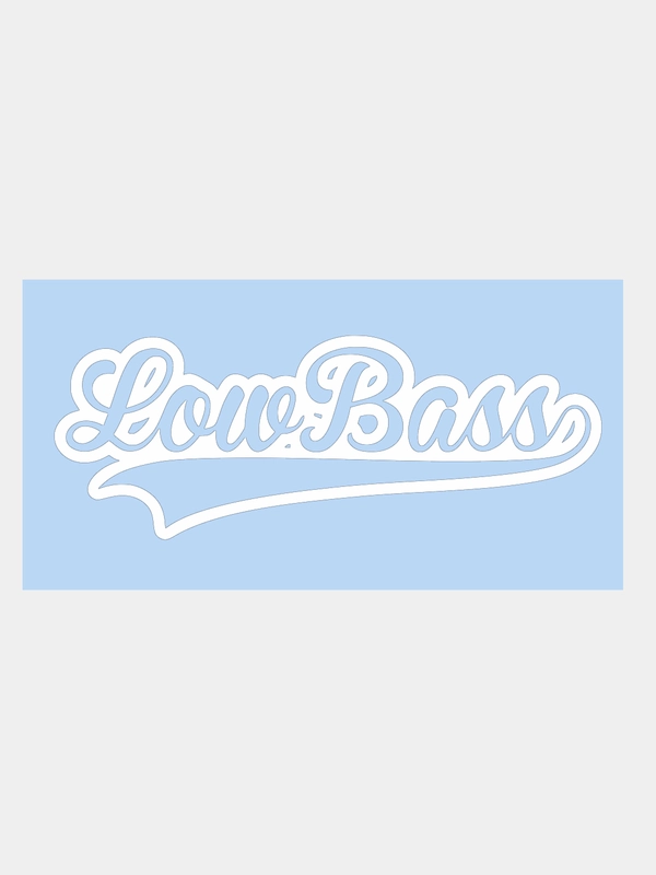 Наклейка на авто "Low Bass" 20х8,5см