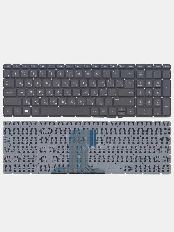 Клавиатура для ноутбука HP Pavilion 250 G4 G5, 255 G4, 15-af черная без рамки
