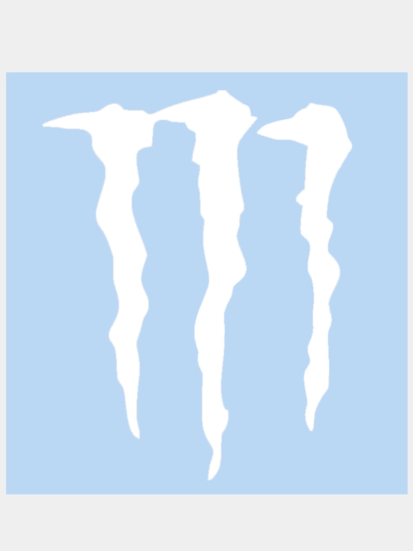 Наклейка на авто "MONSTER Ногти" 25х15см